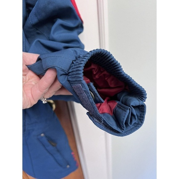 VTG Spyder Ski Coat Jacket Blue Red SM Snowboard Heavy Zip Lining Hood Gorpcore - Picture 8 of 15